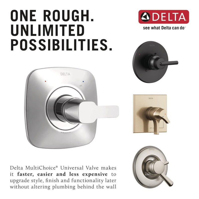 Delta Faucet R10000-UNBXHF MultiChoice Universal Shower Valve Body for Shower Faucet Trim Kits High Flow