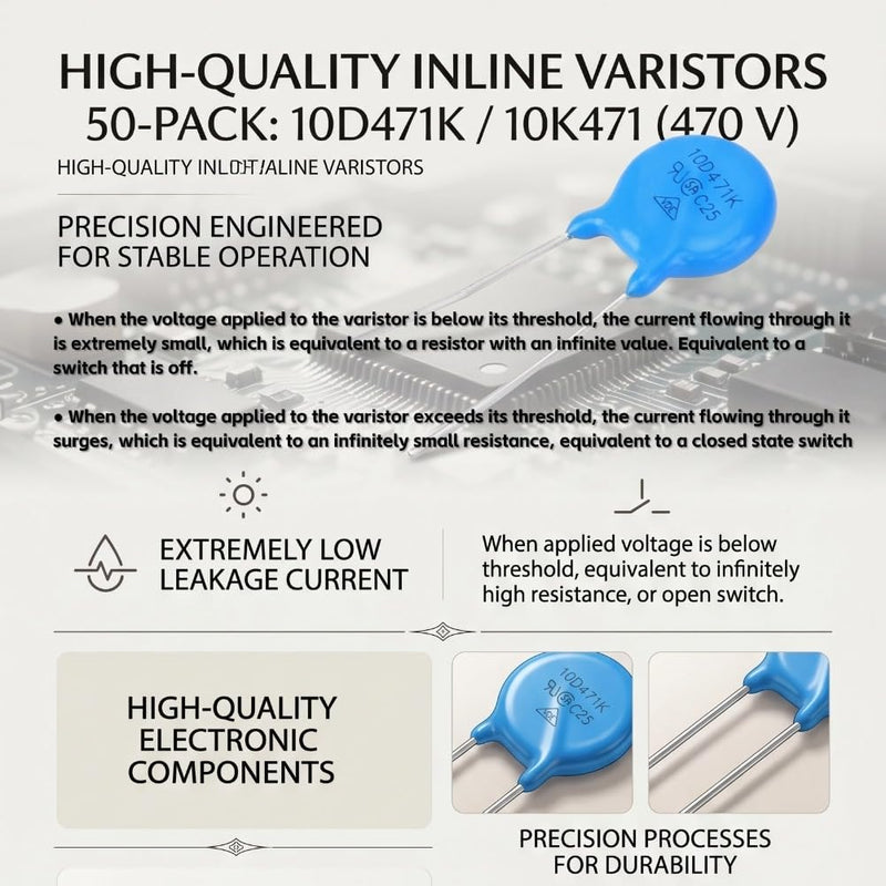 Varistancen 470V 10D471K 10K471 Varistance Diameter 10mm Pack of 50
