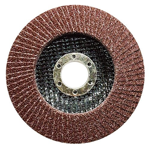 Benchmark Abrasives 4.5" x 7/8" Aluminum Oxide Flap Discs for Sanding, Grinding, Finishing, Stock Removal on Stainless Steel, Carbon Steel Alloys Metals (10 Pack) - 120 Grit