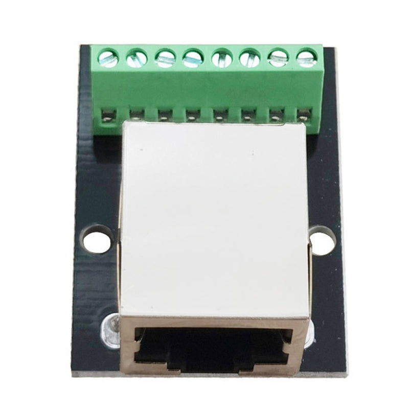 4PCS RJ45 Ethernet Single Female Socket Connector Breakout Board,2.54mm Pitch Screw Connector Board Shielded Network Adapter Terminal (Single RJ45 Interface) Single RJ45 interface