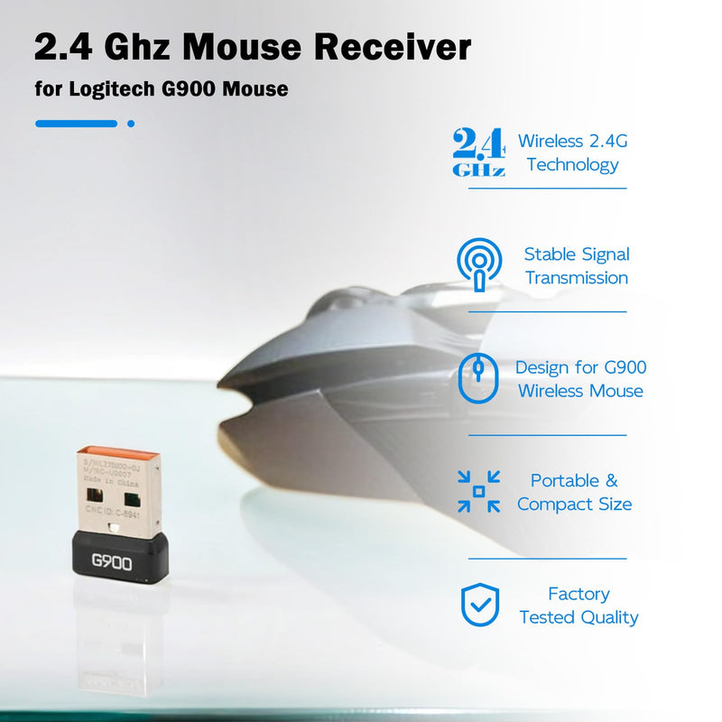 G900 USB Receiver, 2.4G Dongle Adapter for G900 Spectrum Mouse