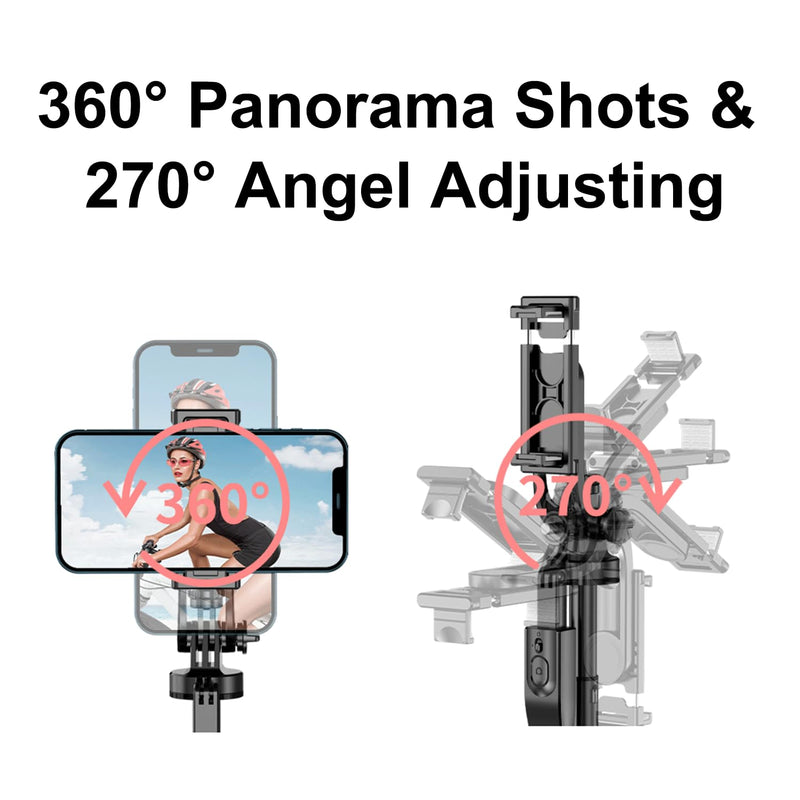 Tripod with 360 Degree Rotatable Phone Holder for Photography, Video Shooting, Live Streaming, Vlog, YouTube Video, FaceTime, Skype, TikTok, Selfie