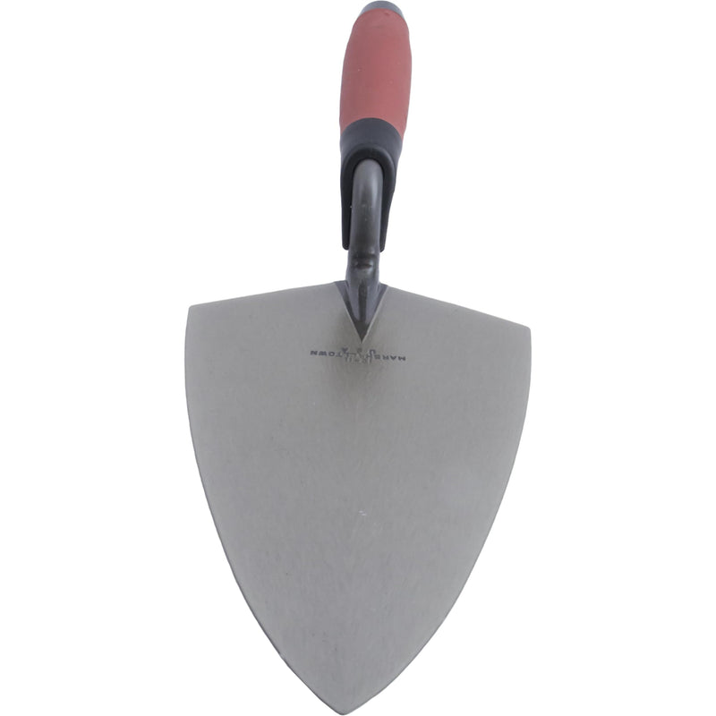 Marshalltown Philadelphia Brick Trowel, 11 x 5 1/2 Inch, DuraSoft Handle, Assembled in USA, Forged High Carbon Steel, Brickwork, Blockwork, Stonework, Masonry Trowel, Bricklayer Tools, 19 11FG
