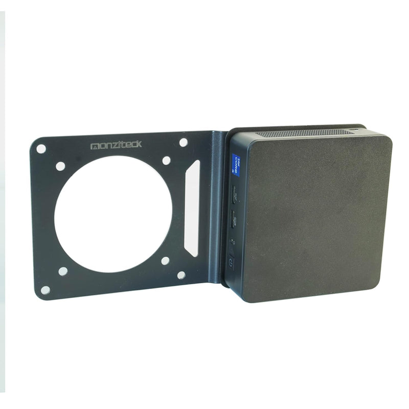 Monzlteck VESA Mount Adapter Plate for Mac mini M4 & NUC – Universal Extension Bracket for Mini PCs, Fits 75x75mm & 100x100mm VESA Monitor Arms, Securely Mount Small Computers Behind Display