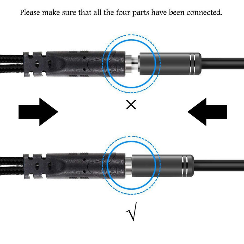 ENVEL Headset and Microphone Splitter Cable for PC 3.5mm Jack Headphones Audio Adapter Convertors 3.5mm Female to 2 Dual 3.5mm Male for Computer Simultaneously Y Splitter Black