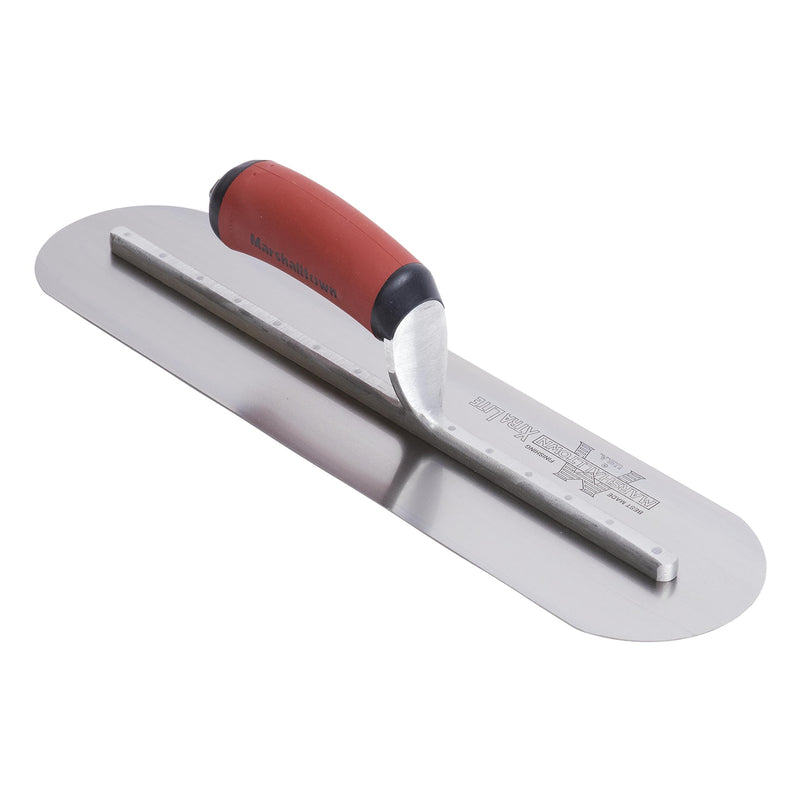 MARSHALLTOWN Fully Rounded Concrete Finishing Trowel, High Carbon Steel Blade, DuraSoft Handle, 16 x 4, Assembled in USA, MXS66FRD