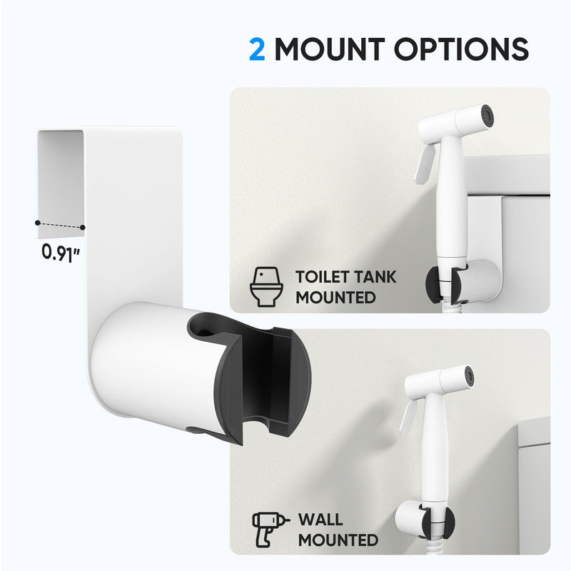 Arofa Matte White Bidet Sprayer for Toilet, Handheld Jet Sprayer Adjustable Water Pressure Muslim Shower with Bidet Hose, Bidets Faucet for Existing Toilets Cloth Diaper Spray for Baby/Feminine Wash 1 Pack