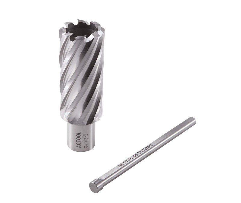 1-1/8" Diameter × 2" Depth of Cut HSS ANNULAR Cutter with 3/4'' Weldon Shank 1-1/8'' x 2''