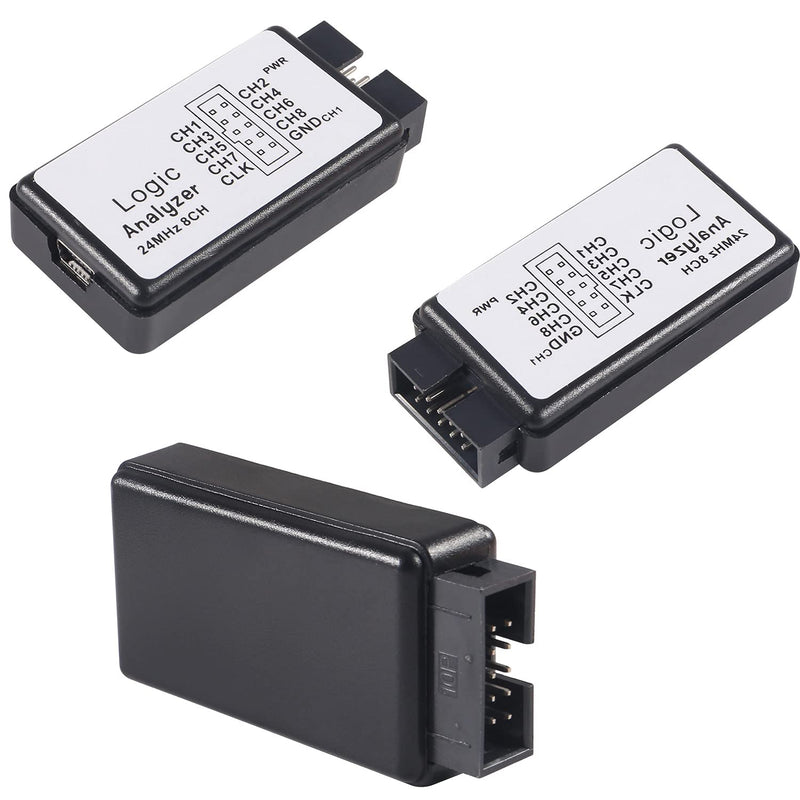 3pcs USB Logic Analyzer Device with USB Cable 5MHz 24MHz 8CH 8 Channel UART IIC SPI Debug Logic Analyzer Professional Microcontroller Device Network Analysis Set for Arduino FPGA ARM M100 SCM
