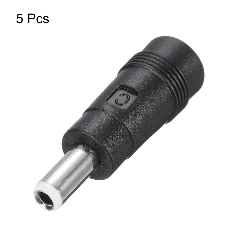 uxcell DC Power Connector Adapter, 5 Pack 5.5x2.1mm Female Jack to 5.5x2.5mm Male Plug Universal Barrel Connector for Laptop Router