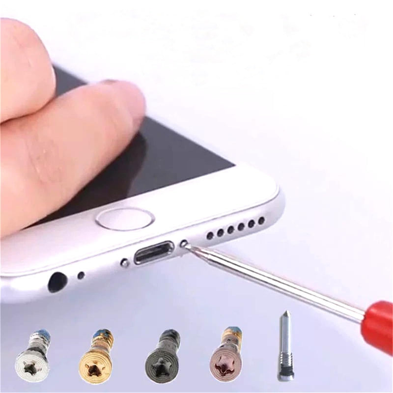 10x Bottom Screws for iPhone16/ 15pro max /14pro /13/12 Pro /11Pro Max / 11 / XR/XS/X ... (Silver) silver