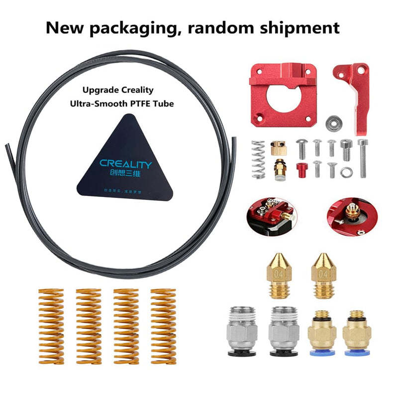 Cregrant3D Creality CR Touch Auto Bed Leveling Sensor Kit for 32 Bit V4.2.2/(.7) Mainboard Ender 3v2/3/Pro/Ender 5/Pro/CR-10, PTFE Tubing 1M,Aluminum Extruder, 0.4mm Nozzle, PC4-M6/M10 Fittings CR Touch Kit