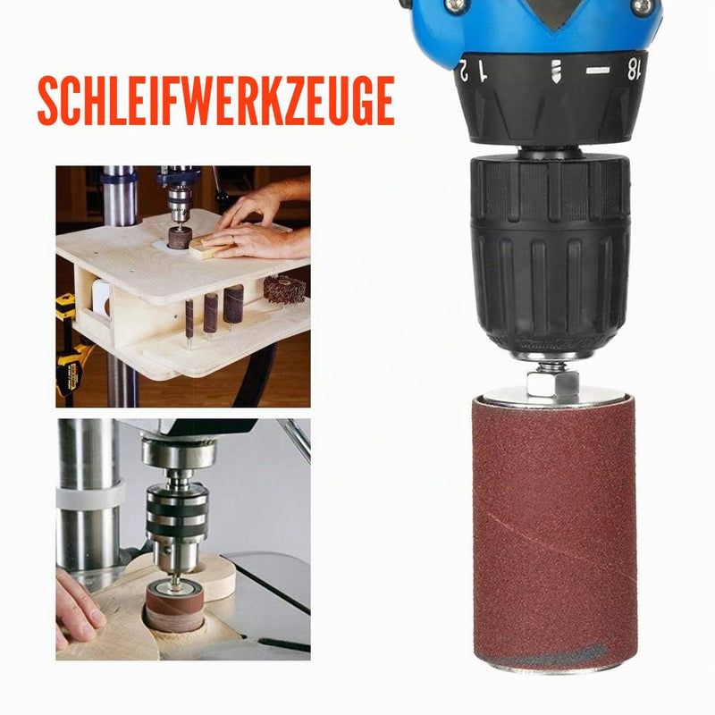 Rubber Grinding Drum Set, 20 Pieces Drill Sanding Drum Set Sanding Sleeves with Case for Drill