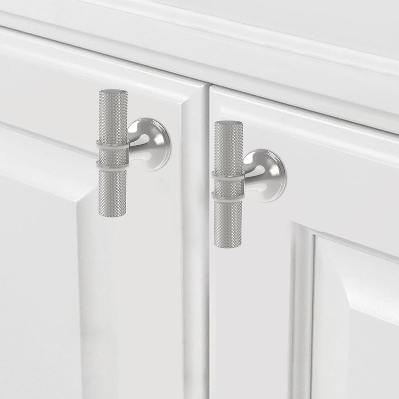 10 Pack Cabinet knurled Knobs Brushed Satin Nickel Kitchen Cabinet Knobs Aluminum and Zinc Alloy Drawer Pulls Solid Cabinet Hardware Brushed Satin Nickel Knurled 10