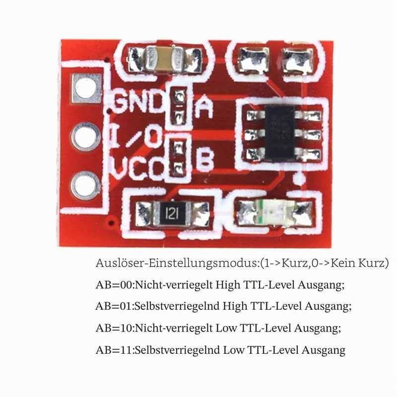 Hailege TTP223 Capacitive Switch Button Module Self-Lock High Low Level Output 2.5-5.5 V Pack of 20