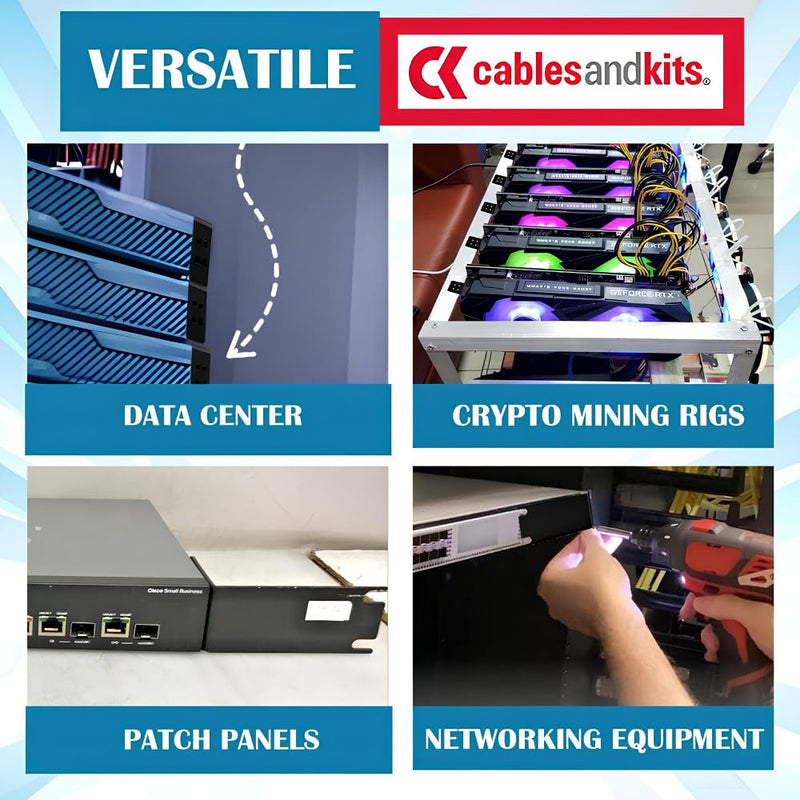 Cables and Kits - 1RU Rack Mount Kit - 8 Port - 1U Metal Ears Compatible with Cisco SF300 and SG300 19" Series - Ideal for Servers, Network Equipment and IT environments