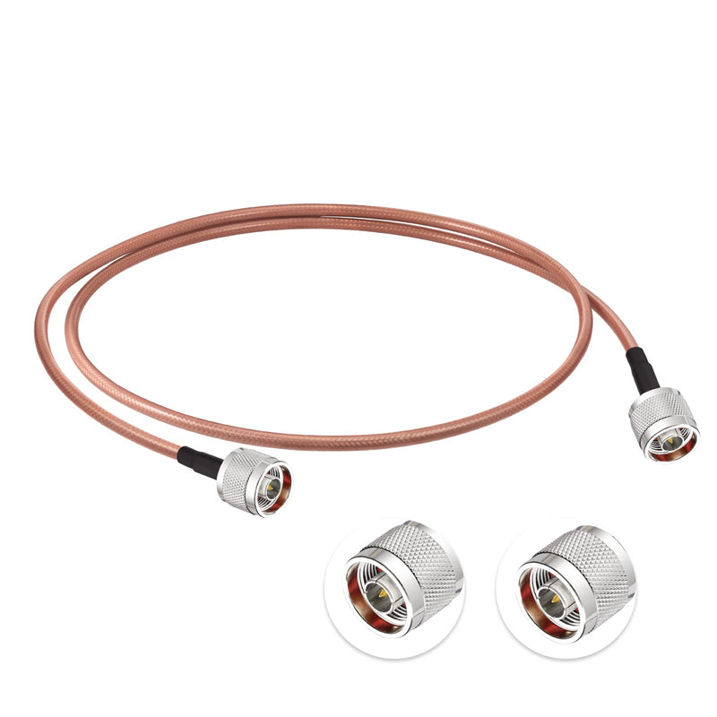 Superbat N Male to N Male Coaxial Cable 3ft High Power RG142 Coax Cable Low Loss 50 ohm Jumper for Duplexer Repeater Cell Booster Antenna Systems etc. 3ft 1pcs