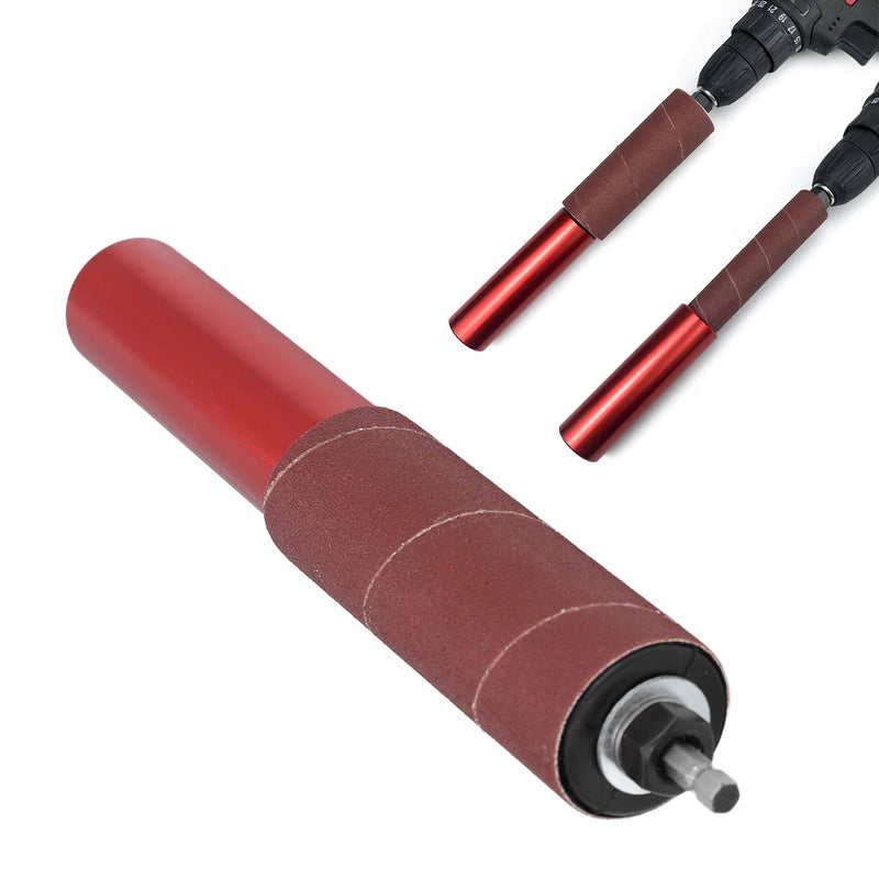 Fafeicy 3/8" Aluminum Alloy Spindle Grinder Adapter Wood Metal Grinding Drum Mandrel