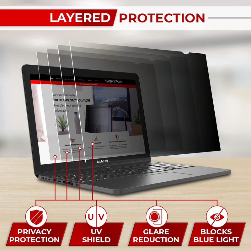 17.3 Inch 16:9 Laptop Privacy Screen Filter - Computer Monitor Privacy Shield and Anti-Glare Protector 17.3 Inch (Diagonal) - 16:9 Aspect Ratio