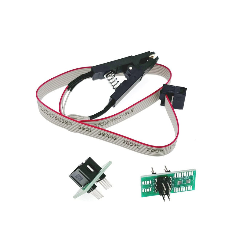 JZK SOIC8 SOP8 Test Clip for EEPROM 93CXX / 25CXX / 24CXX Incircuit Programming + 2 Adapters SOIC8 SOP8 Test Clip with Adapter