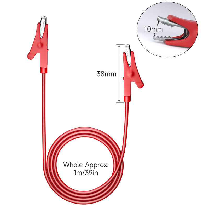 Goupchn Alligator Clips Electrical Test Leads, 10 Colors | 10PCS, Dual Ended Crocodile Clips, Jumper Wires, Circuit Connection, Electrical Testing Ten Colors