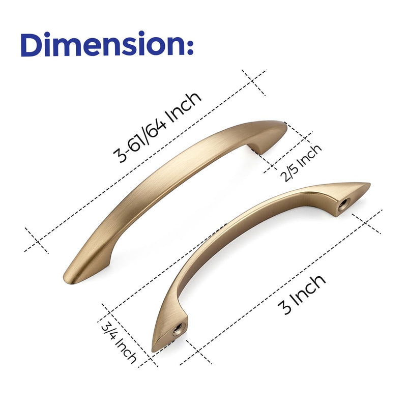 Ravinte 25 Pack 3 Inch Kitchen Cabinet Handles Champagne Bronze Cabinet Pulls Drawer Pulls Kitchen Hardware