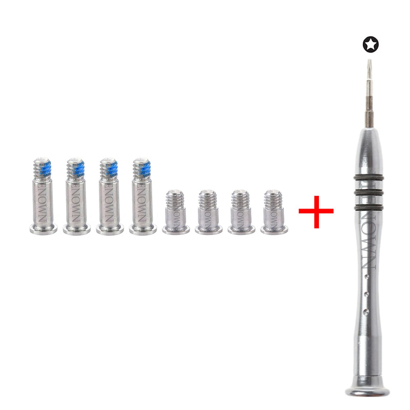 Replacement 8 pcs Bottom Case Cover Screw Screws + Screwdriver for MacBook Pro M1 M2 M3 Pro/Max Retina 14'' A2442 A2779 A2992 A2918, 16'' A2485 A2780 A2991 2021-2023 Year (Silver) Silver