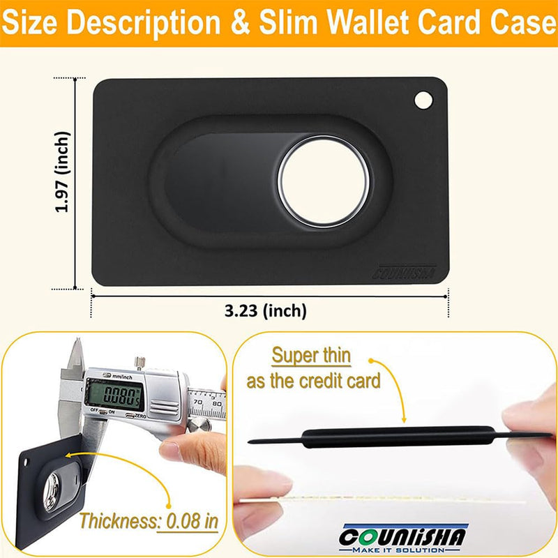 2 pack galaxy tag2 Wallet Holder,Slim Flexible thin Card Case compatible for galaxy tag 2 (2023) tracker for Purse,Clutch bag,handbag,backpack wallet (black) 2 Packs case