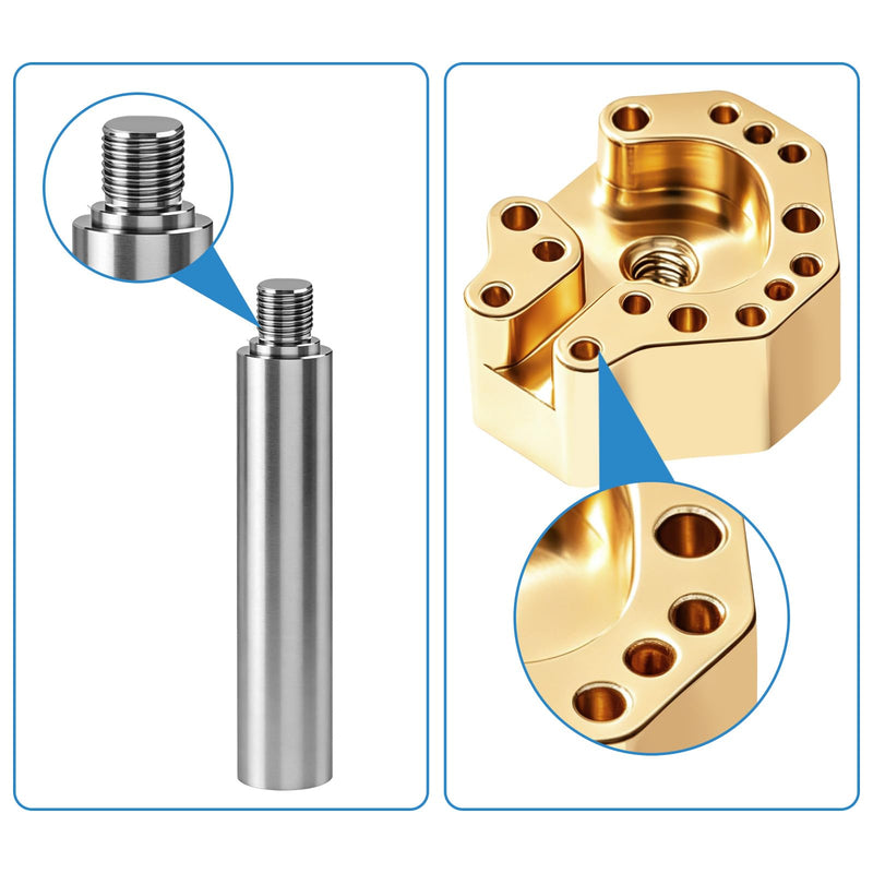2 Pieces Joystick Soldering Tips with Adapter Fit for One & Switch Controller for PS5, PS4 and Xbox Series X/S, Multi-Hole, Chrome Plated Copper, Fast Heat Conduction, High Precision Alignment
