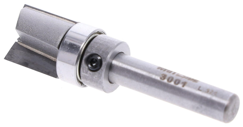Whiteside 3001 Template Straight Router Bit: 1/2 Inch Cutting Diameter, 1/4 Inch Shank, 1/2 Inch Cutting Length, B9 Ball Bearing