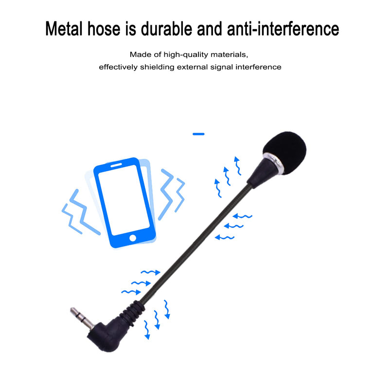 mini microphone mini notebook microphone 3.5 mm socket notebook microphone, compatible for PC laptop notebook (1 piece/black)