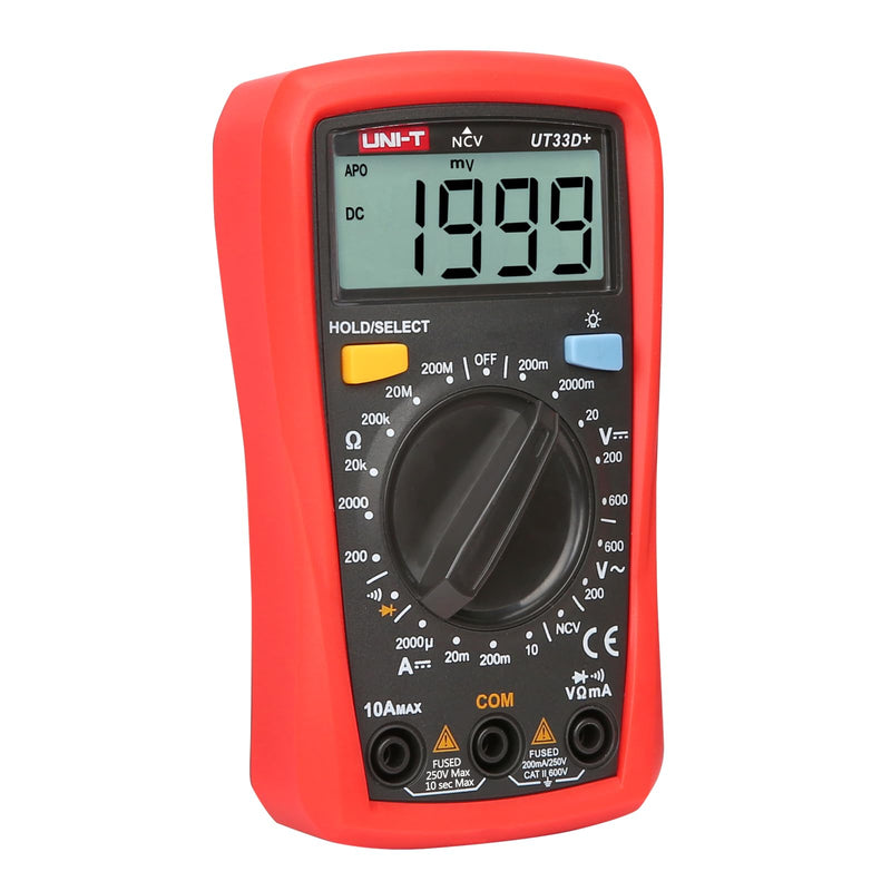UNI-T UT33D+ Palm Size LCD Pocket Digital Tester Meter Multimeter
