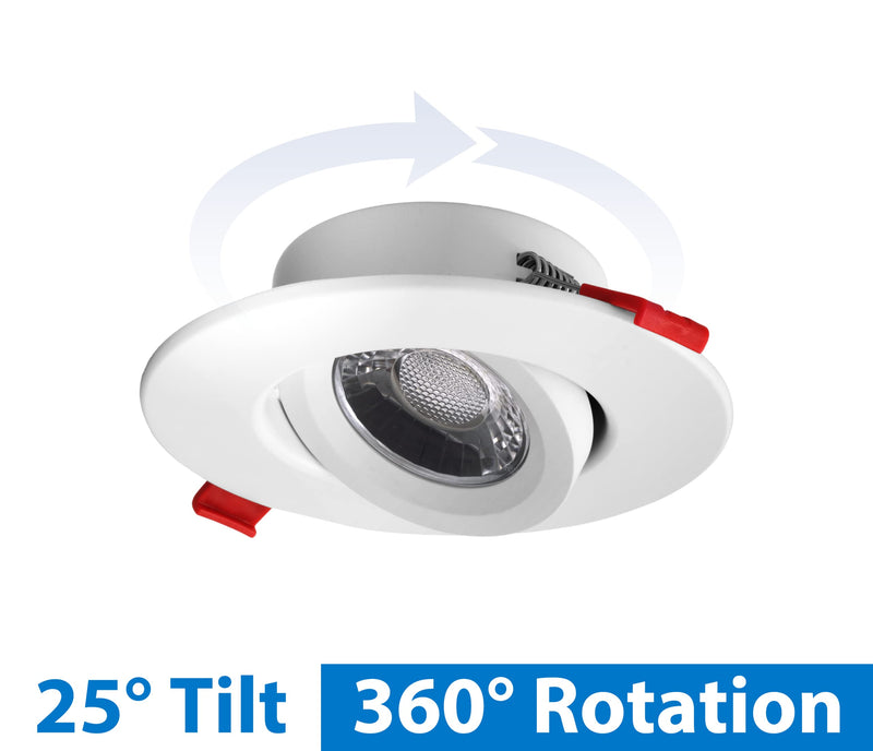 DGC 4-inch White Selectable Canless Adjustable Gimbal LED Recessed Downlight (DGC43120SRDWH) 4 Inches