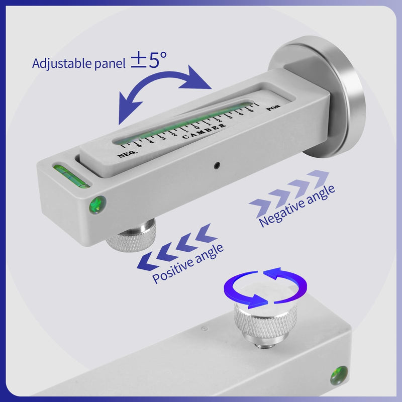 Adjustable Magnetic Gauge Tool, Wheel Camber, Caster Pillar and Wheel Alignment Tools for Automotive Truck RV Tire Repair