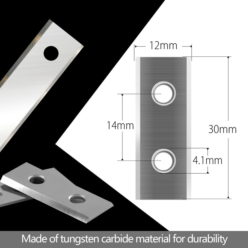 1.18" 30mm Carbide Inserts Scraper Blades for Paint Scraper Hand-Held Scrapers Spiral Helical Planer Cutter Heads and Router Bits 30x12x1.5mm