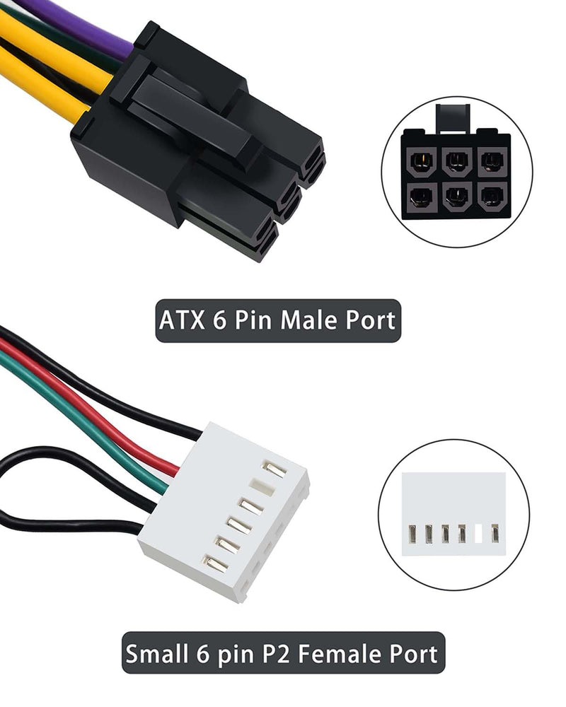 COMeap 24 pin to 6 pin adapter HP ATX Power Cable Compatible with Z200 Z210 Z220 Z230 Z240 SFF MT TWR Series 4000 6005 8300, ProDesk 600 G1, EliteDesk 800 G1 13.3-inch (34cm)