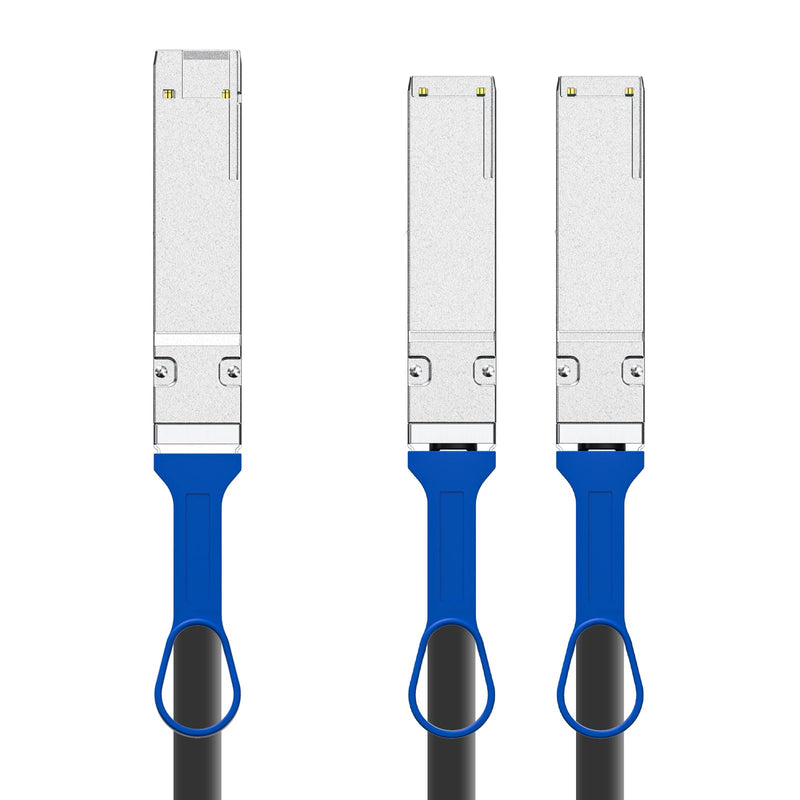 10Gtek 200GbE to 2x100GbE Splitter DAC, QSFP-DD to 2xQSFP28 (8CHx25G to 2x4CHx25G), 2.5-Meter 2.5m★SALE★ For OEM 200G QDD-2ZQP