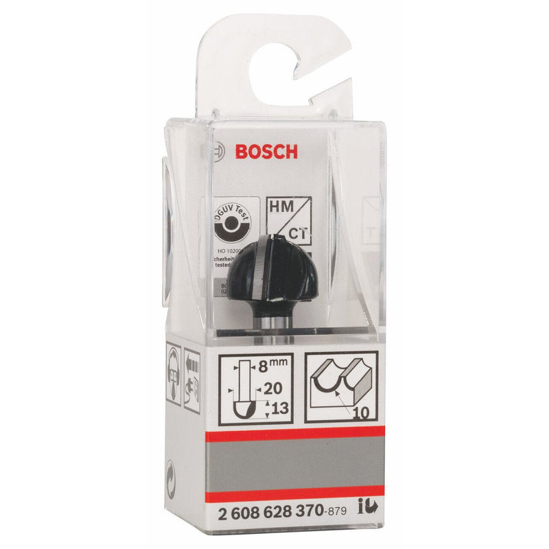 Bosch Professional Accessories 2608628370 Cove cutter 8 mm, R1 10 mm, D 20 mm, L 12.7 mm, G 46 mm L 10 mm Ø 20 mm