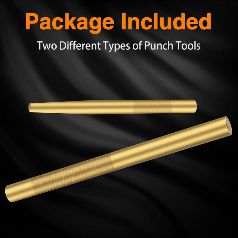 EVRBUL Brass Drift Pin Punch Set Hand Tool Punches 3/8in to 5/8in 3/4in Mechanic’s Non-Marring Chisel Punches for Vehicles and Home use