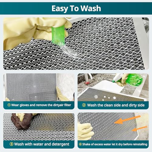 Torjim 16x25x1 MERV8 Washable & Reusable Electrostatic Air Filter - AC/HVAC Furnace Filter, Permanent, Easy Install