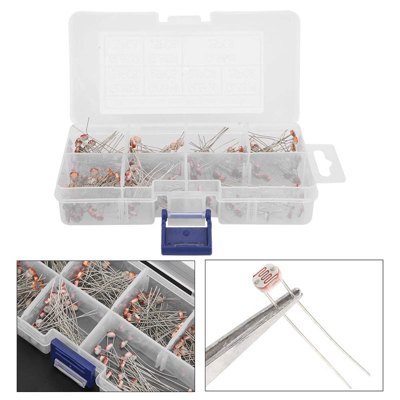 KIMISS 175pcs Photoresistor Kit - GL5506 GL5516 GL5526 GL5528 GL5537 GL5539 GL5549 for Electronics Projects