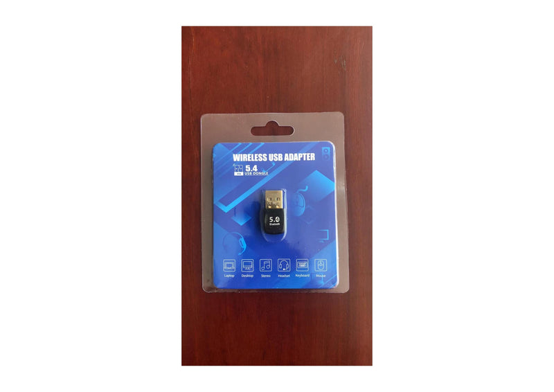 5.4 Bluetooth Dongle - 20M Range USB Adapter for PC, Plug and Play, Supports Laptop Headphones, Keyboard, Mouse - Windows 11/10/8.1