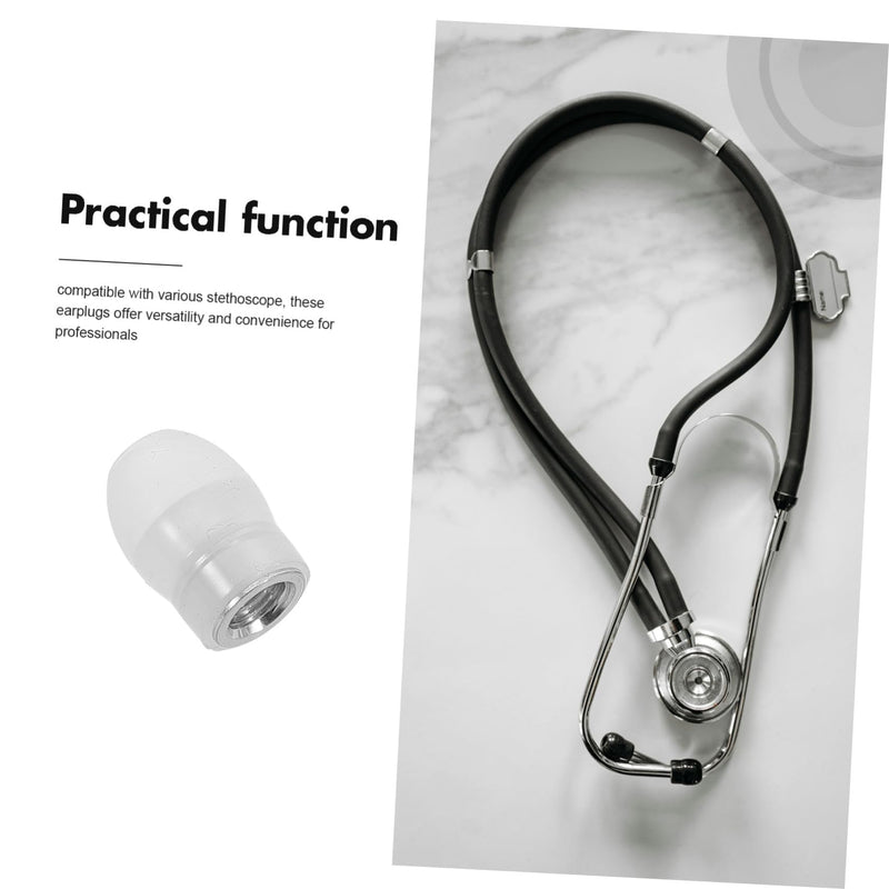 COLLBATH Pack of 2 Soft Ear Plugs Replacement Parts with Thread Stethoscope Earphones Attachments for Comfortable Fit Durable Noise Isolating Suitable for Medical Examination and Everyday Use