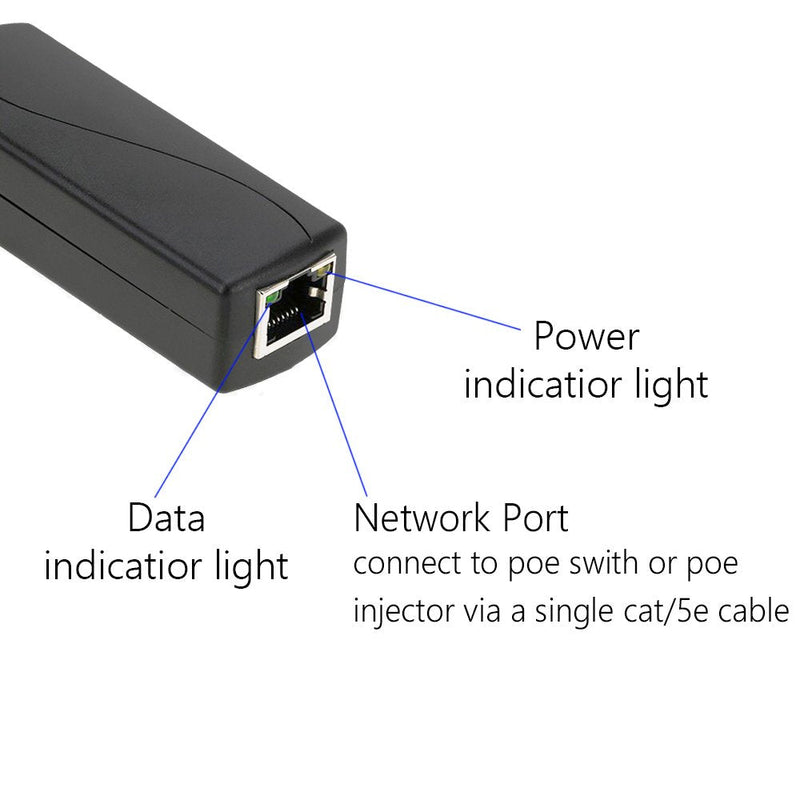 ANVISION 4-Pack Active 48V to 12V PoE Splitter Adapter, IEEE 802.3af Compliant, 10/100Mbps, for IP Camera AP Voip Phone and More