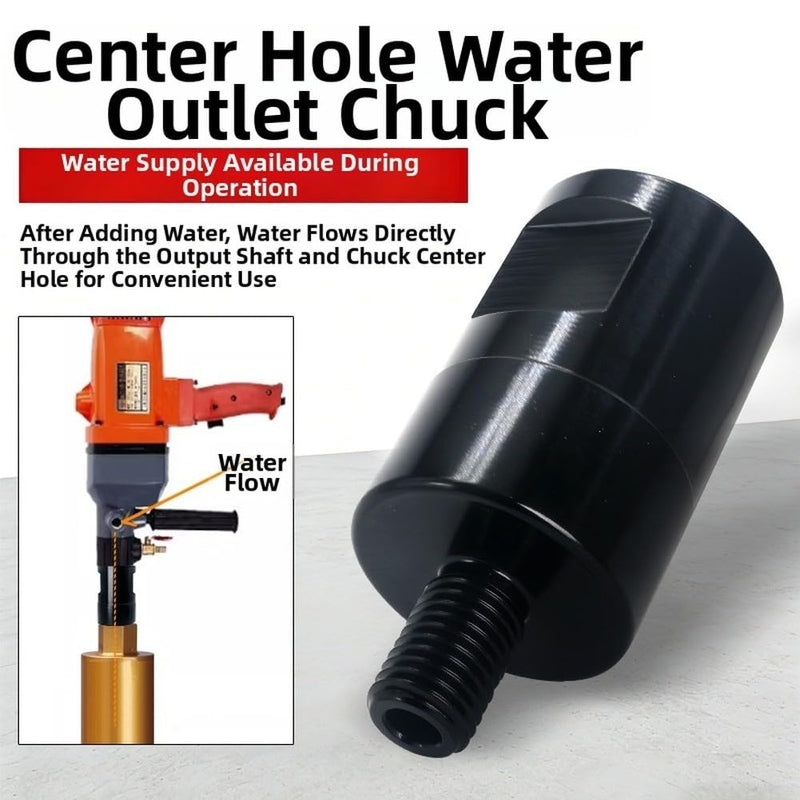 Drill Adapter 1-1/4" to M16 Thread Reducer Carbon Steel Conversion Head with Black Oxide Finish for Secure Connection in Water Drilling Operations