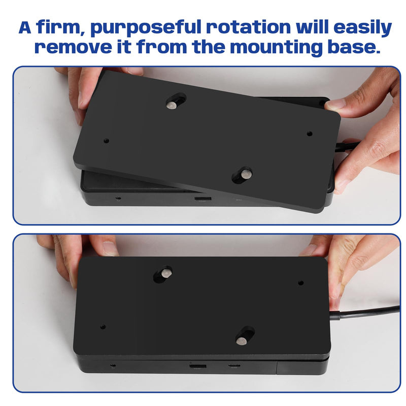 Under Desk Mount for Dell WD19 / WD19S / WD19TBS / WD19TB / WD22TB4 Dock + Power Bricks (for 180W and 130W), Docking Station & Power Bricks Holder