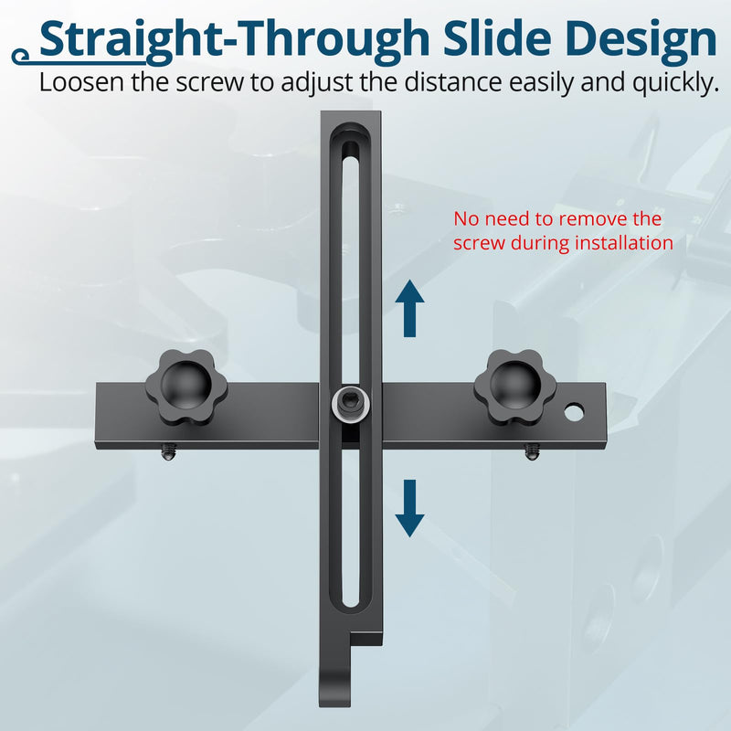 Digital Table Saw Gauge | Straight-Through Chute Design | 0.01mm Precision Dial Indicator | 3/4"(19mm) Aluminum Bar | for Blade/Fence/Arbor Alignment | Fits Saws with ≥3/4" Miter Slots Black 0~1 inch straight through