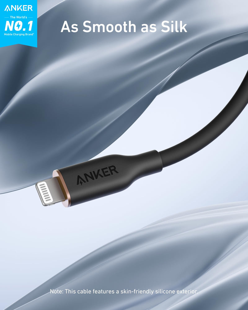 Anker Flow USB A to Lightning Cable, Durable Charging Cord for iPhone 14/13, AirPods, and More (Cord Organizer Included) (3FT, USB 2.0) (Pack of 2) 3ft (Pack of 2)