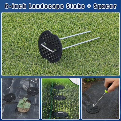 151 Pcs Landscape Fabric Stakes,3 Types Galvanized Ground Staples
