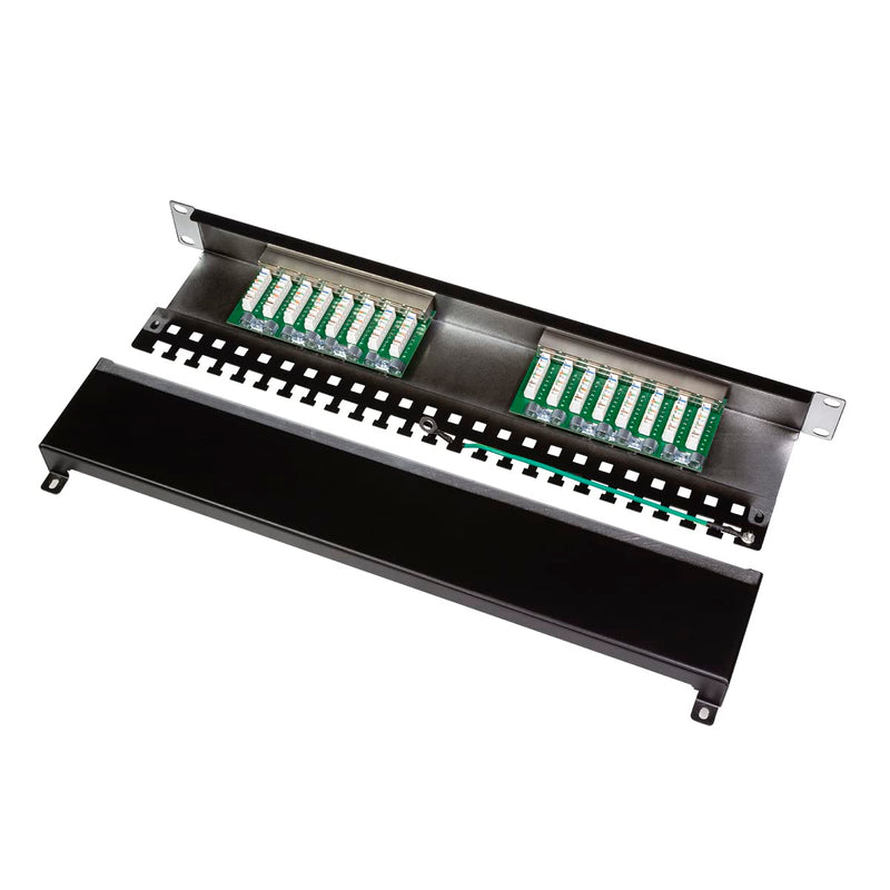 'LogiLink Professional Primeline Field Patch Panels, 19, STP (Shielded), Black CAT.6 16-Port